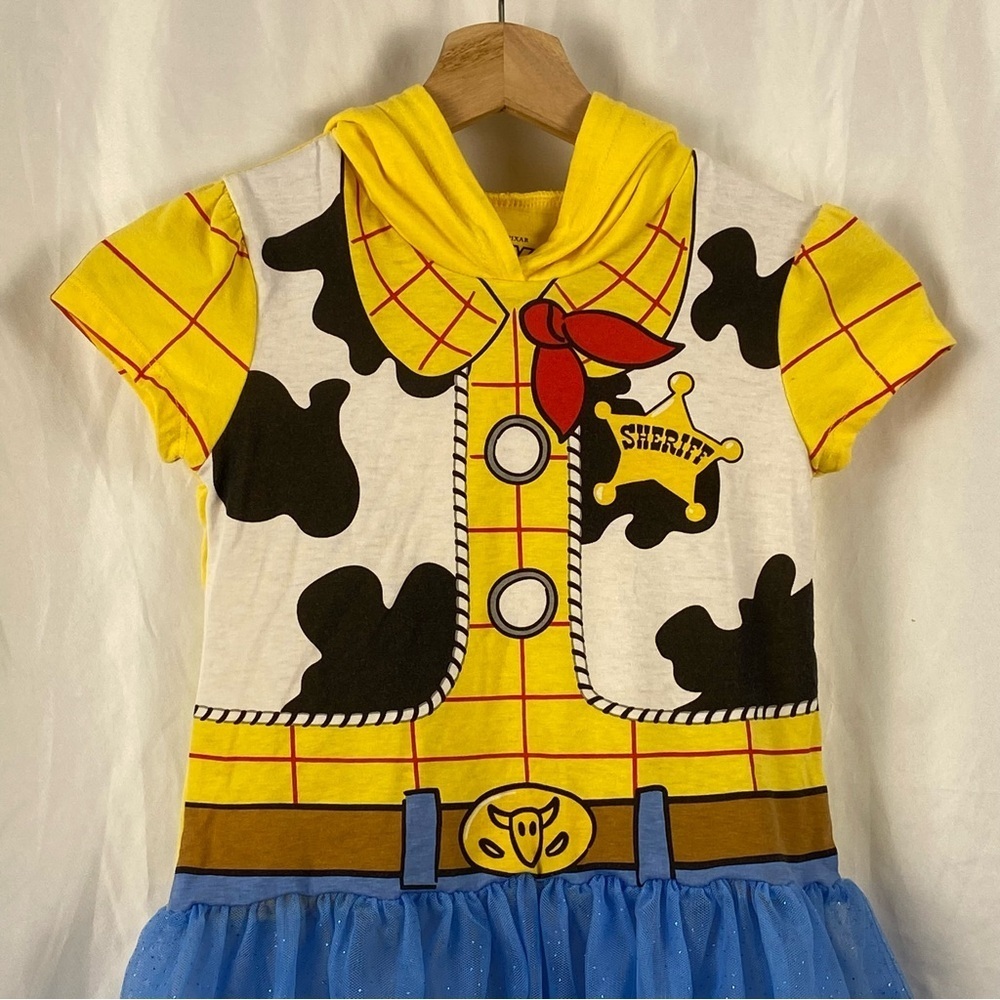 Disney Pixar Toy Story 6/6X Girl Yellow and Blue Sheriff Dress Costume - Picture 2 of 16